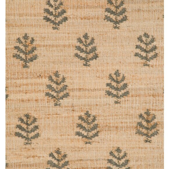 Erin Gates Momeni Orchard Verdure Leaf Hand Woven Jute Wool Runner - Picture 3 of 7